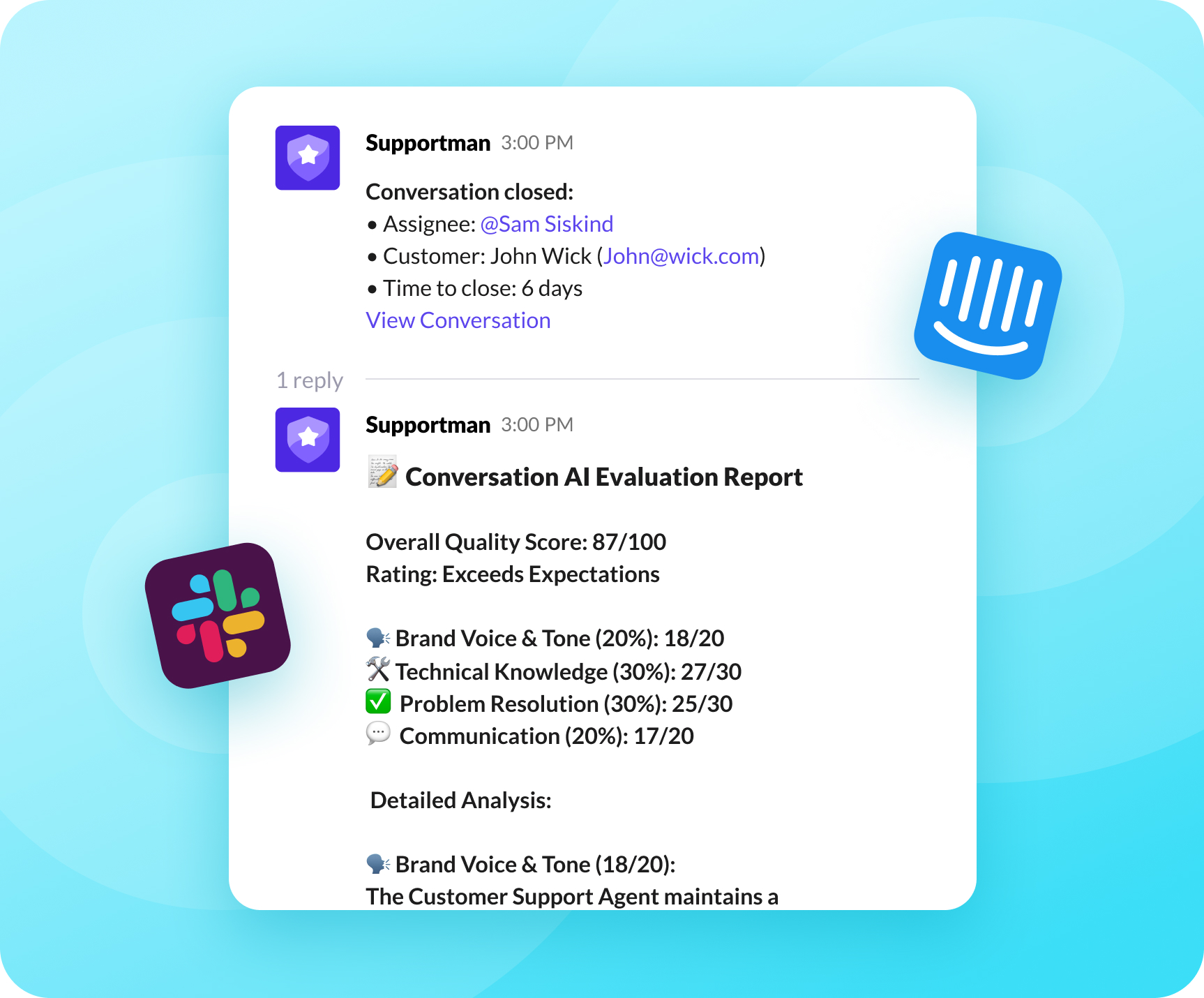 AI-powered IQS scoring interface